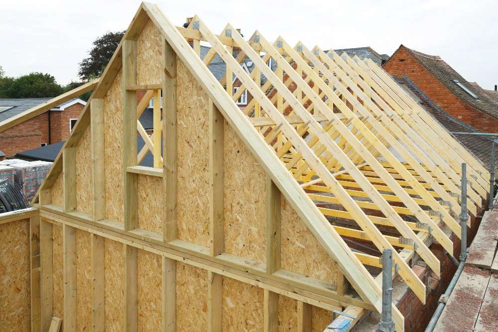 Rafters inside a roof structure